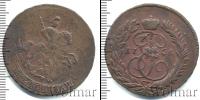 Монета 1762 – 1796 Екатерина II 2 копейки Медь 1766