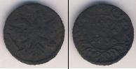 Монета 1730 – 1740 Анна Иоанновна 1 полушка Медь 1736