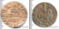 Монета 1689 – 1725 Петр I 1 копейка Медь 1705