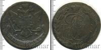 Монета 1762 – 1796 Екатерина II 5 копеек Медь 1770