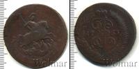 Монета 1762 – 1796 Екатерина II 2 копейки Медь 1763
