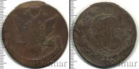 Монета 1762 – 1796 Екатерина II 5 копеек Медь 1770