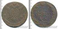 Монета 1762 – 1796 Екатерина II 5 копеек Медь 1774