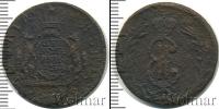 Монета 1762 – 1796 Екатерина II 2 копейки Медь 1771