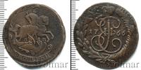 Монета 1762 – 1796 Екатерина II 2 копейки Медь 1766