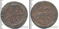 Монета 1762 – 1796 Екатерина II 2 копейки Медь 1766