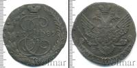 Монета 1762 – 1796 Екатерина II 5 копеек Медь 1789