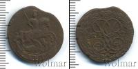 Монета 1741 – 1761 Елизавета Петровна 1 деньга Медь 1758