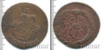 Монета 1762 – 1796 Екатерина II 2 копейки Медь 1766