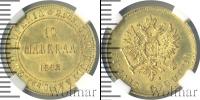 Монета 1881 – 1894 Александр III 10 марок Золото 1882