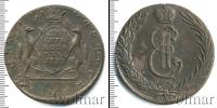 Монета 1762 – 1796 Екатерина II 10 копеек Медь 1770