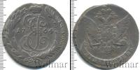 Монета 1762 – 1796 Екатерина II 5 копеек Медь 1764