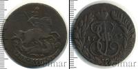 Монета 1762 – 1796 Екатерина II 2 копейки Медь 1766