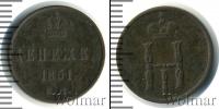 Монета 1825 – 1855 Николай I 1 деньга Медь 1851