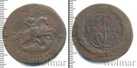 Монета 1762 – 1796 Екатерина II 2 копейки Медь 1766