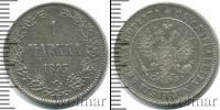 Монета 1881 – 1894 Александр III 1 марка Серебро 1893