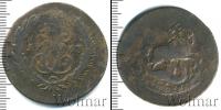 Монета 1762 – 1796 Екатерина II 2 копейки Медь 1763