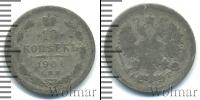 Монета 1894 – 1917 Николай II 10 копеек Серебро 1904