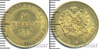 Монета 1881 – 1894 Александр III 10 марок Золото 1882