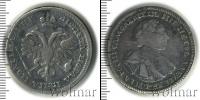 Монета 1689 – 1725 Петр I 1 полтина Серебро 1720