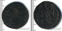 Монета 1741 – 1761 Елизавета Петровна 1 деньга Медь 1758