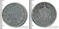 Монета 1881 – 1894 Александр III 1 марка Серебро 1893
