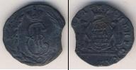 Монета 1762 – 1796 Екатерина II 1 деньга Медь 1772