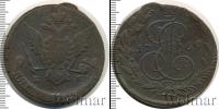 Монета 1762 – 1796 Екатерина II 5 копеек Медь 1769