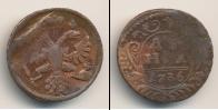 Монета 1730 – 1740 Анна Иоанновна 1 деньга Медь 1736