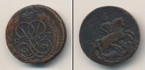 Монета 1741 – 1761 Елизавета Петровна 1 деньга Медь 1757
