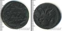 Монета 1730 – 1740 Анна Иоанновна 1 деньга Медь 1734