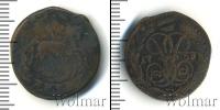 Монета 1741 – 1761 Елизавета Петровна 1 деньга Медь 1759
