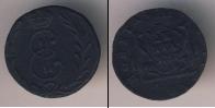 Монета 1762 – 1796 Екатерина II 1 деньга Медь 1767