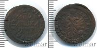 Монета 1689 – 1725 Петр I 1 полушка Медь 1713