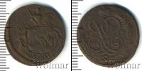 Монета 1741 – 1761 Елизавета Петровна 1 деньга Медь 1758