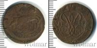 Монета 1741 – 1761 Елизавета Петровна 1 деньга Медь 1759