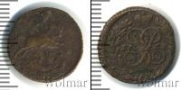 Монета 1741 – 1761 Елизавета Петровна 1 полушка Медь 1758