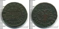 Монета 1689 – 1725 Петр I 1 полушка Медь 1713