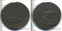 Монета 1762 – 1762 Петр III Федорович 2 копейки Медь 1762