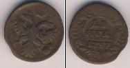 Монета 1730 – 1740 Анна Иоанновна 1 деньга Медь 1737
