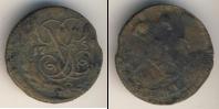 Монета 1741 – 1761 Елизавета Петровна 1 деньга Медь 1759