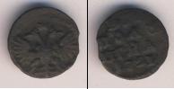Монета 1689 – 1725 Петр I 1 полушка Медь 1721