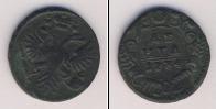 Монета 1730 – 1740 Анна Иоанновна 1 деньга Медь 1734