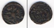 Монета 1730 – 1740 Анна Иоанновна 1 деньга Медь 1740