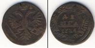 Монета 1730 – 1740 Анна Иоанновна 1 деньга Медь 1735