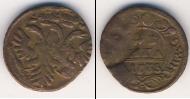 Монета 1730 – 1740 Анна Иоанновна 1 деньга Медь 1735
