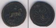 Монета 1741 – 1761 Елизавета Петровна 1 копейка Медь 1757