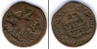 Монета 1730 – 1740 Анна Иоанновна 1 деньга Медь 1740