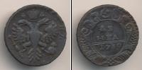 Монета 1730 – 1740 Анна Иоанновна 1 деньга Медь 1730