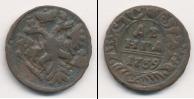 Монета 1730 – 1740 Анна Иоанновна 1 деньга Медь 1739